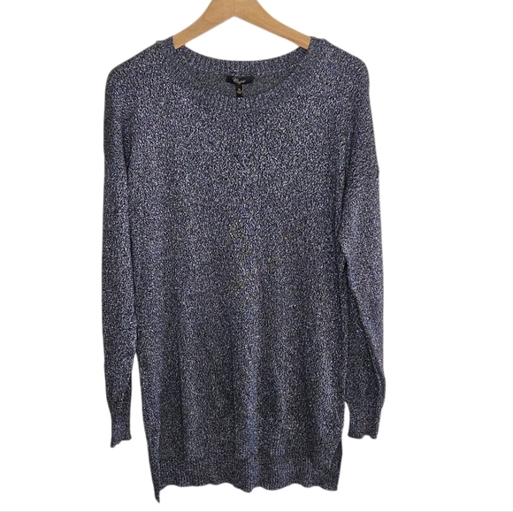 NWT Cupio | Black Silver Shimmer Sweater Dress Tunic Juniors Size XL - Picture 1 of 5